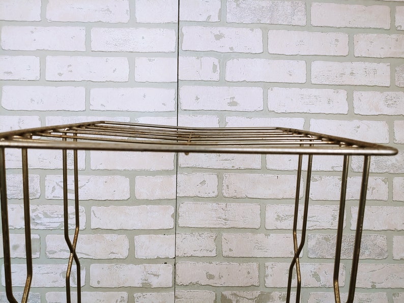 Mid Century Wire Record Rack Record Player Holder image 3