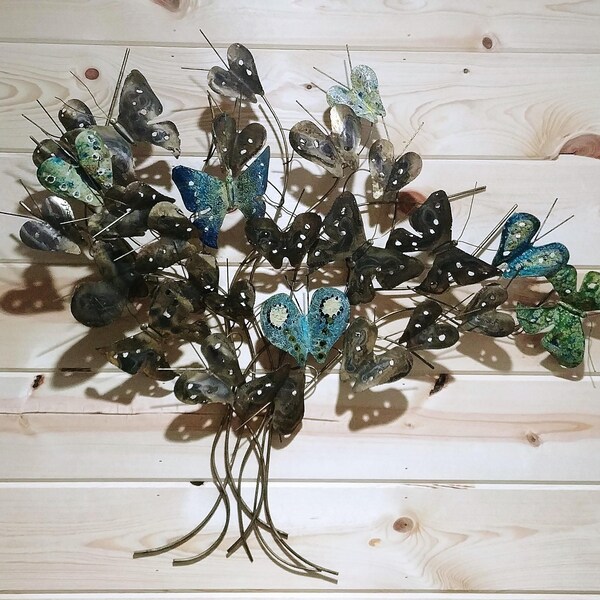 Stunning Metal Wall Sculpture made up of a Tree of Butterflies C. Jere Curtis Jere?