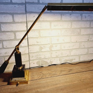 OMI Koch & Lowey Marble Gooseneck Brass Task Table Desk Lamp 画像 10