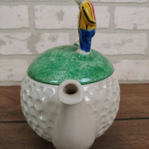 Tony Carter Golf Players Teapot Tea-Pot Made in England Carters Ceramic Designs image 5