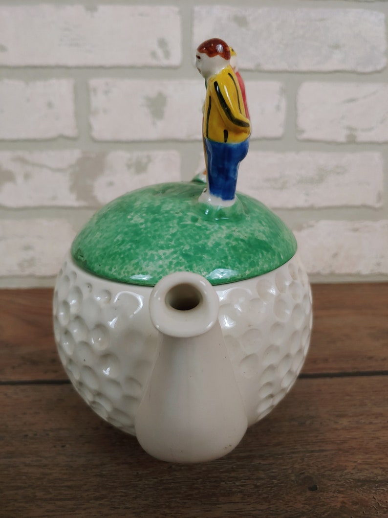 Tony Carter Golf Players Teapot Tea-Pot Made in England Carters Ceramic Designs image 5