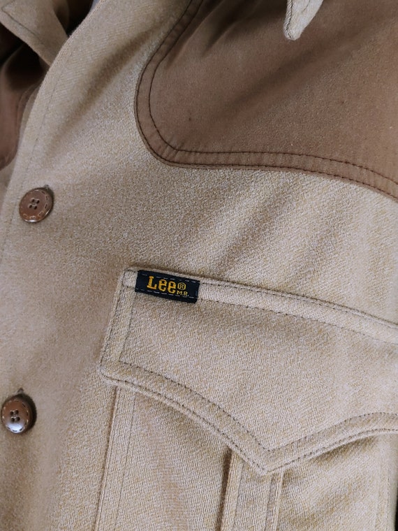 Vintage Tan with Suede Detail Lee Jacket/Shirt - image 3