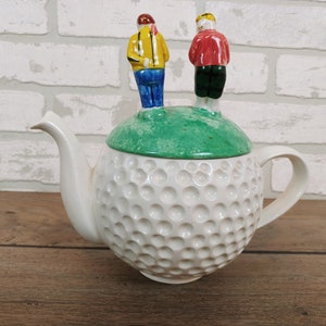 Tony Carter Golf Players Teapot Tea-Pot Made in England Carters Ceramic Designs image 6