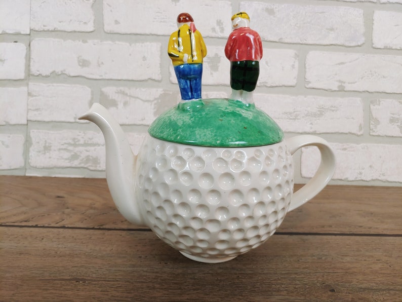 Tony Carter Golf Players Teapot Tea-Pot Made in England Carters Ceramic Designs image 6