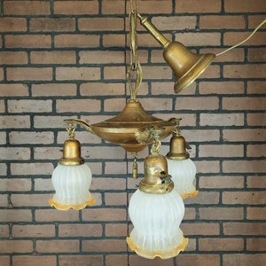 Art Deco 3 Light Ceiling Light Fixture Chandelier image 1