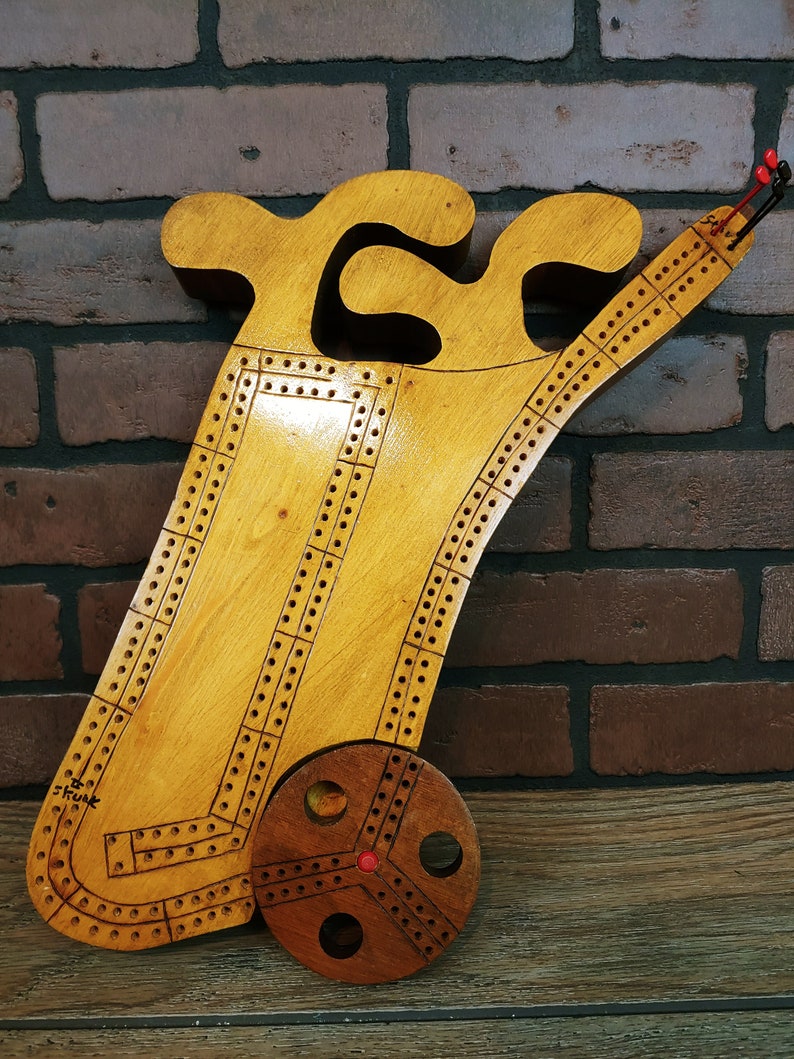 Large Handmade Golf Cart Cribbage Board image 2