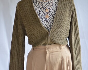 sage green cardigan sweater