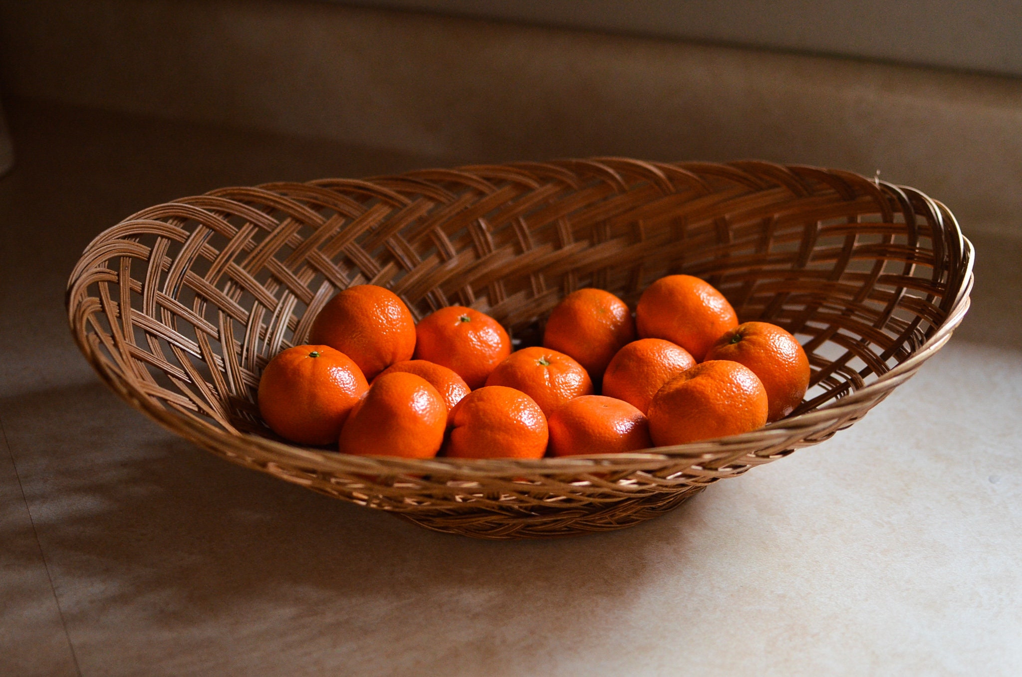 Bol en Osier Tissé/Décoration à La Maison Bol de Fruit Millésimé Décor Boho