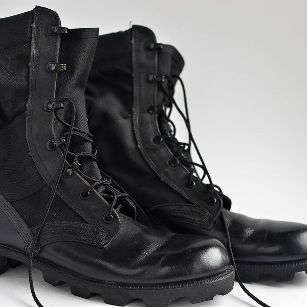 Black combat boots/ military Boot/ vintage grunge boot
