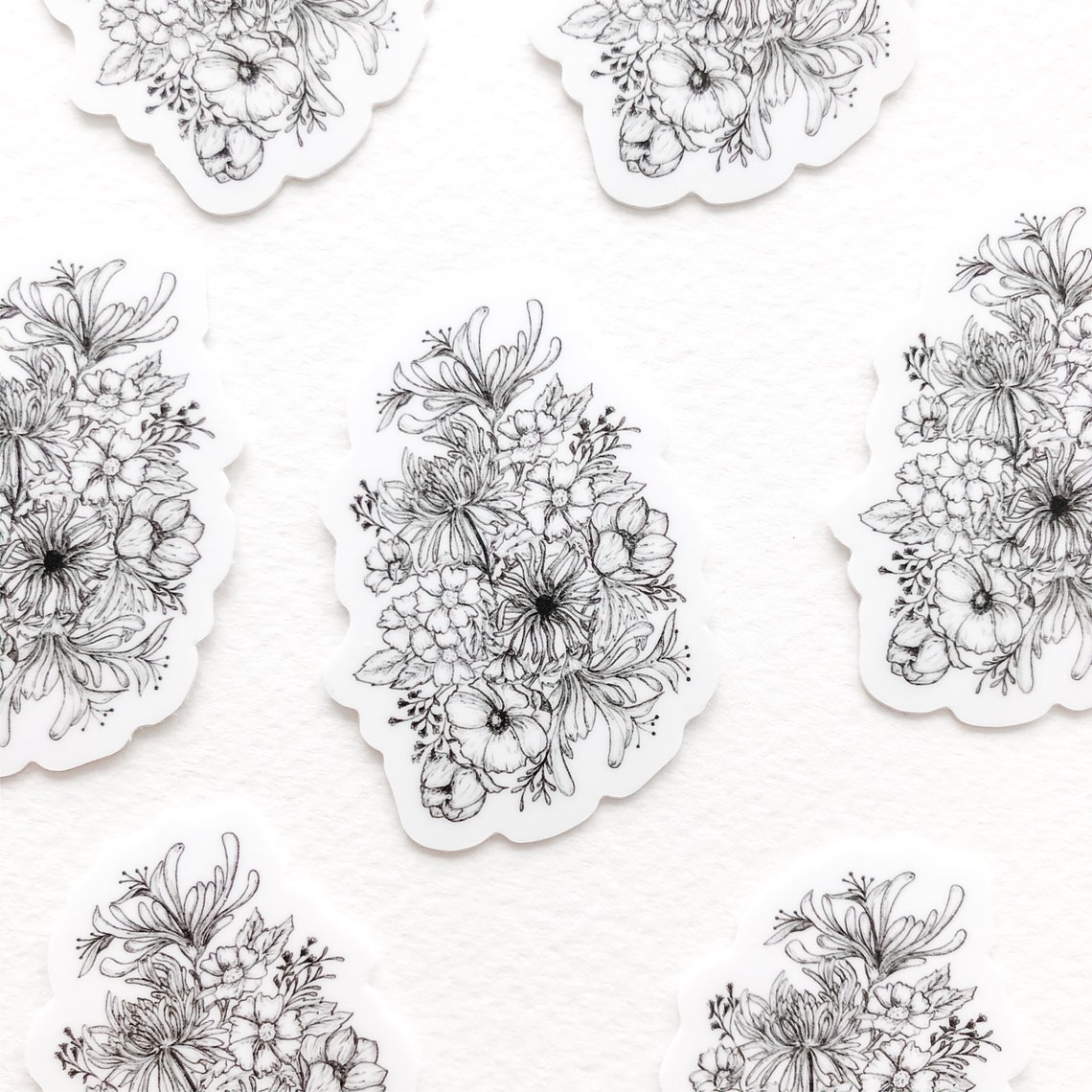 Flower Stickers Vinyl Sticker Water Bottle Sticker Plant Etsy