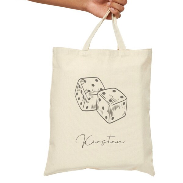 Las Vegas Dice Custom and Personalized Name Bachelorette Party Tote Bag
