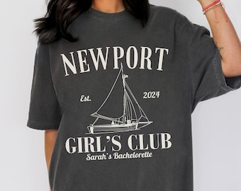 CUSTOM Newport RI Girls Club Personalized Bachelorette Oversized T-shirt