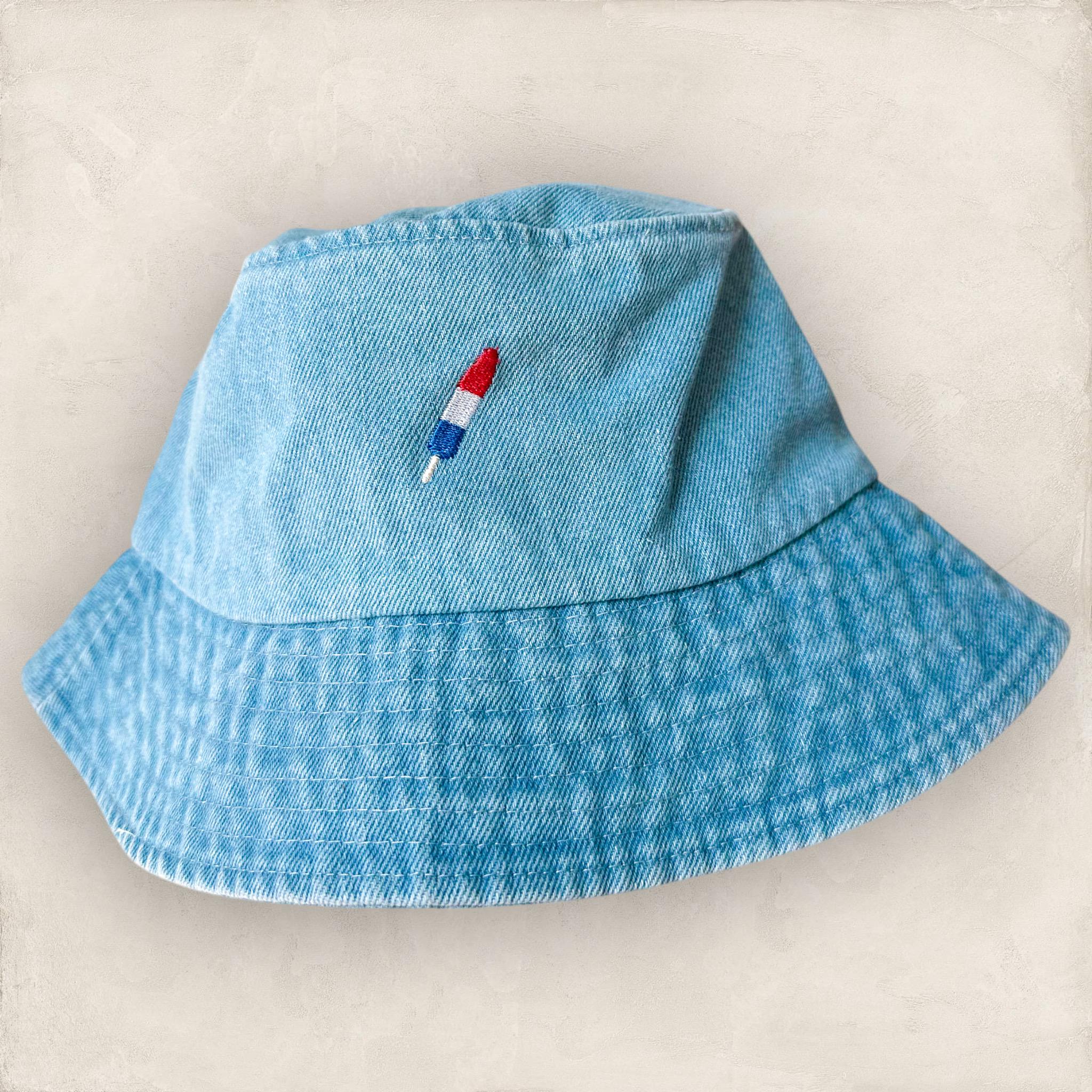 Popsicle Embroidered Denim Bucket Hat, Bachelorette Party 