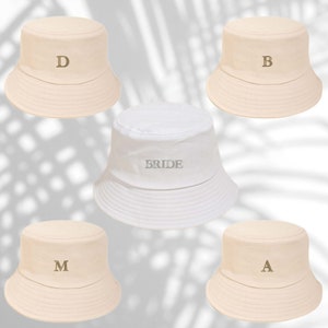 Simplistic Bachelorette Initial Bucket Hats