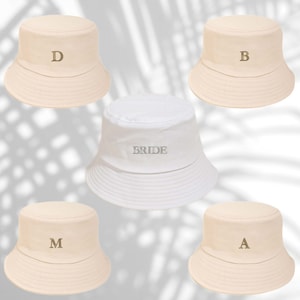 Simplistic Bachelorette Initial Bucket Hats