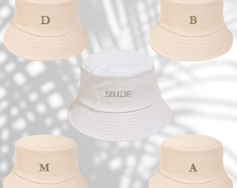 Simplistic Bachelorette Initial Bucket Hats