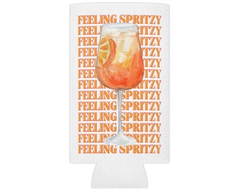 Feeling Spritzy Can Cooler, Aperol Spritz Koozie