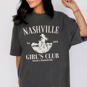BENUTZERDEFINIERTE Nashville Girls Club, personalisiertes Bachelorette übergroßes T-Shirt