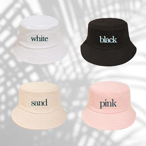 Simplistic Bachelorette Initial Bucket Hats image 2