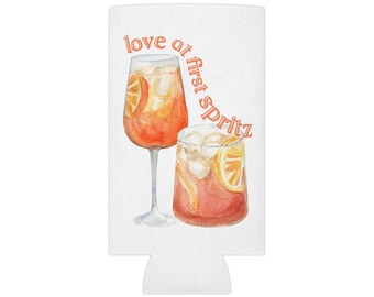 Love at First Spritz Bachelorette Can Cooler, Aperol Spritz