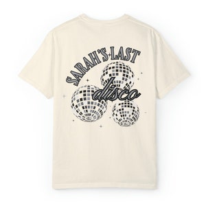 BENUTZERDEFINIERTE letzte Disco, personalisiertes Bachelorette übergroßes T-Shirt