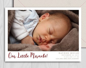 preemie birth announcement