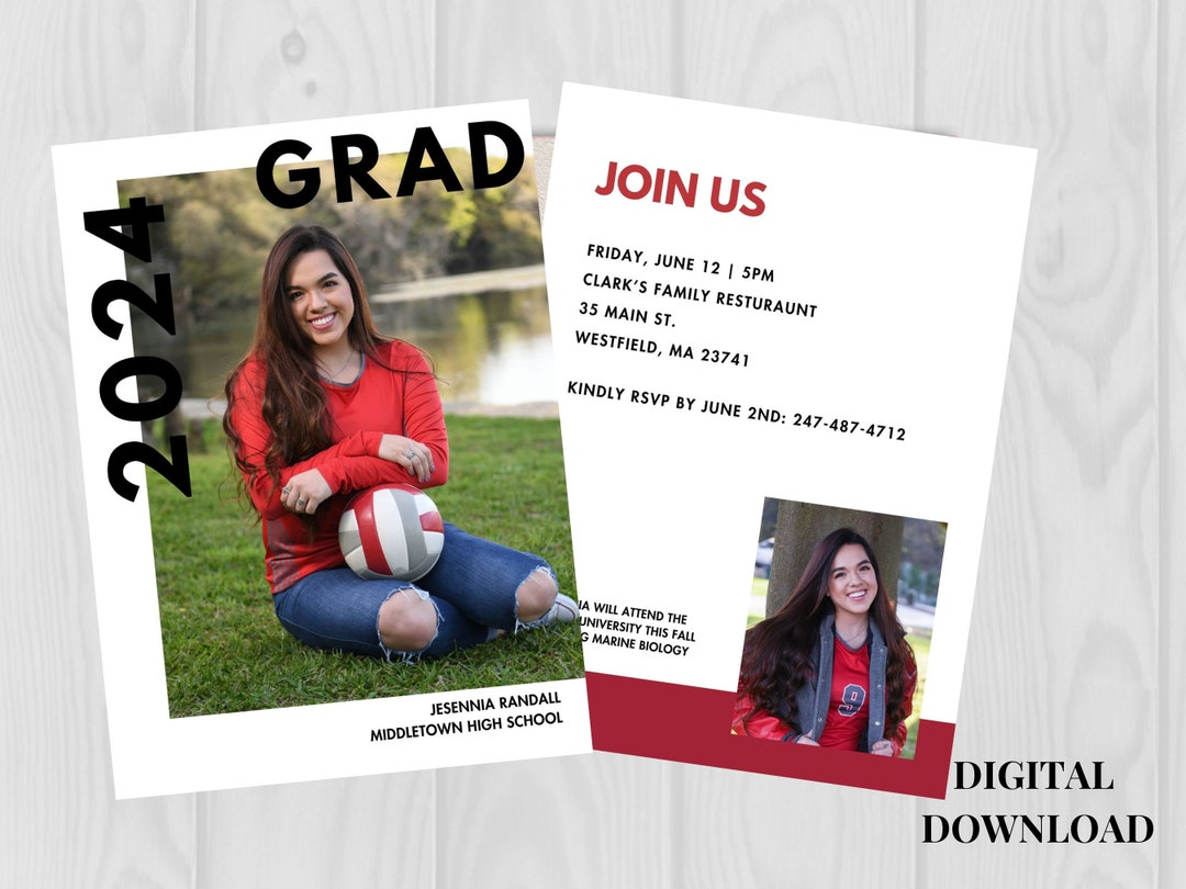 Big Grad Announcement Digital File - Etsy