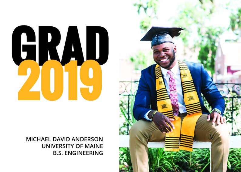 Download Announcements Graduation Announcement Graduation Photoshop Template Boy Graduation Template Digital Graduation Invitation Graduation Invitation Invitations Announcements
