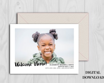 Welcome Home Adoption Announcement