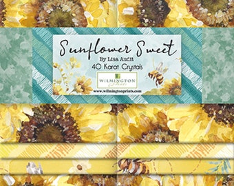 Sunflower Sweet 40 Karat Crystals *Jelly Roll - 40 Pieces* By: Lisa Audit - Wilmington Prints