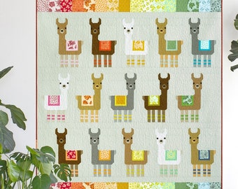 Little Llamas *Pieced Quilt Pattern*   Designed By: Elizabeth Hartman