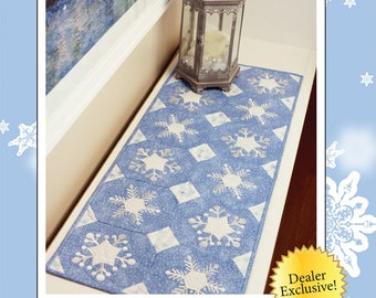Trapunto Snowflake Runner *Machine Embroidery CD*  From: Amelie Scott Designs