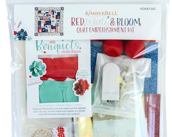 Red, White, & Bloom *Quilt Embellishment Kit* From: Kimberbell