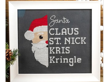 Santa Claus TypeFACE *Counted Cross Stitch Pattern*  By: Lori Holt of Bee In My Bonnet Co. - It's Sew Emma