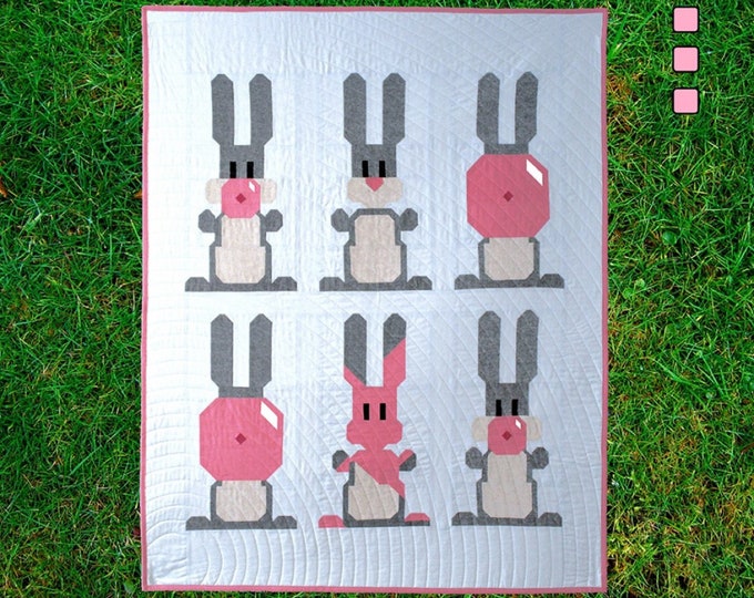 Blowing up Bunnies quilt Pattern From Art East Quilting Co. Etsy