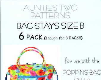 Metal Stays 6 Pack (Size B) *Fits Poppins Bag, Big Katahdin Tote & City Bags Uptown* From: Aunties Two