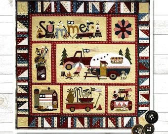 Halloween Campers in a Row Trailer Ghost Runner Quilt Buttermilk Basin Pattern