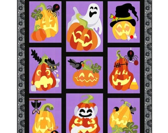 Pumpkin Party *9-Month Block of the Month Applique Quilt Pattern (Complete Set)* By: Sindy Rodenmayer - FatCat Patterns