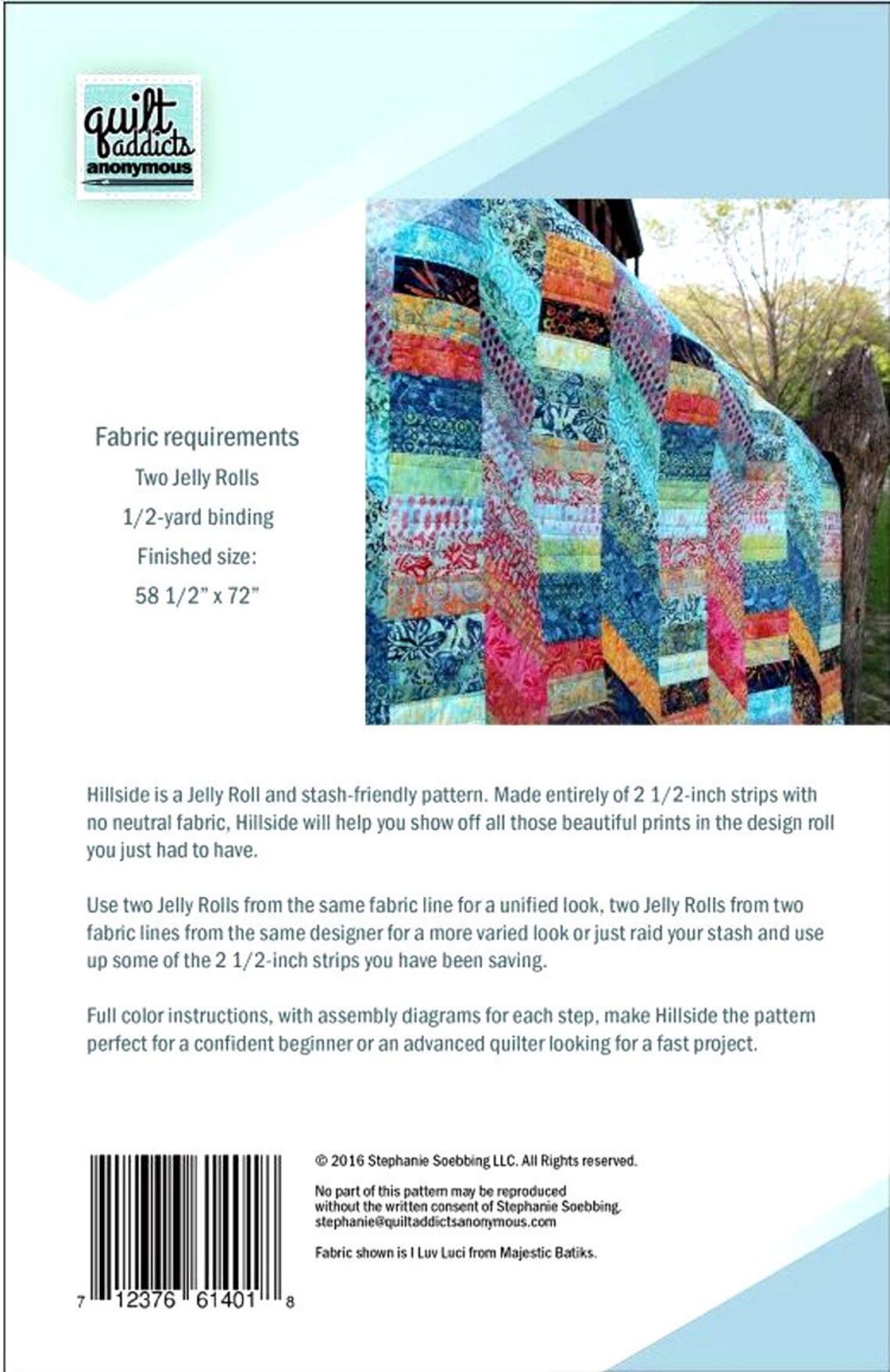 HILLSIDE quilt Pattern By Stephanie Soebbing of Quilts Etsy