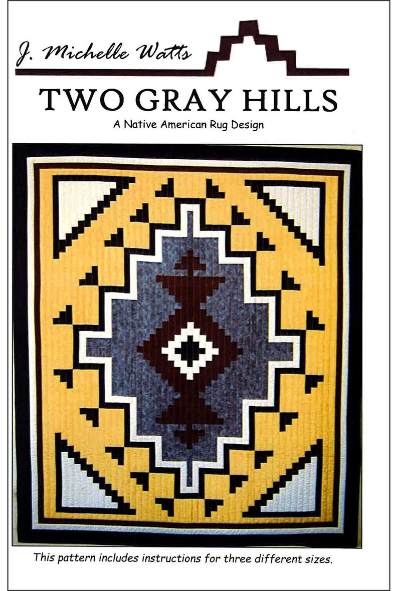 Two Gray Hills A Native American Rug Design Quilt Pattern Etsy