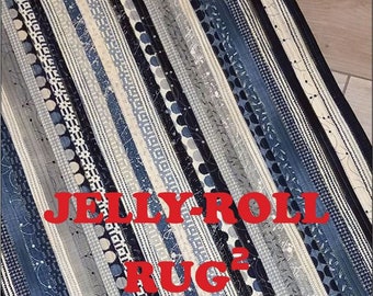 Jelly-Roll Rug Squared (2) *Rectangular Rug Pattern* From: R J Designs