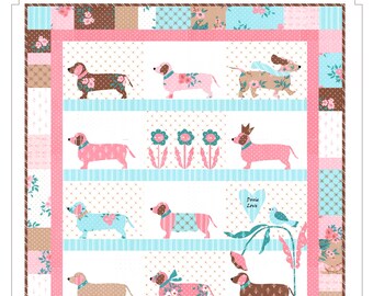 Doxie Dog *Fusible Applique Quilt Pattern* From: Bunny Hill Designs