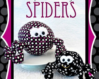 Spooky Spiders *Sewing Pattern - Halloween Stuffed Toy or Pincushion* From: SweetBriar Sisters