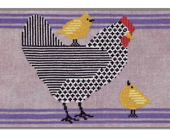 Cluck-Cluck Farm *Counted Cross Stitch Pattern* By: Karina Hittle of Artful Offerings