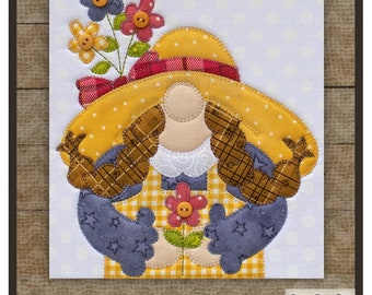 Daisy Gnome *Pre-Cut Fusible Applique Pieces*  From: The Whole Country Caboodle