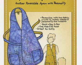 Wrap Front Apron Pattern *Vest Style Reversible Apron with Personality - One Size Fits Most!* From: Mary Mulari Designs