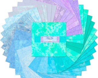 Opal Sky 10 Karat Crystals (Revised 2020) *Layer Cake (10x10) - 42 Pieces* From: Wilmington Prints