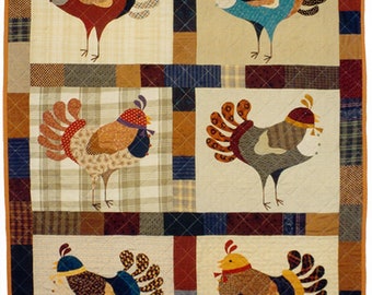 Turkey Dance *Applique Quilt Pattern * By: Pearl Pereira  - P3 Designs