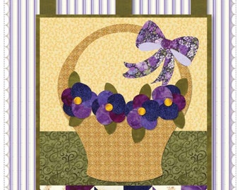 Little Blessings - Pansies for Mom *Wall Hanging Sewing Pattern* From: Shabby Fabrics
