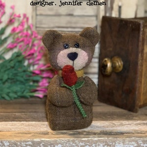 Rosy Bear *Pincushion Sewing Pattern* By: Jennifer Clemen - Cottonwood Creations